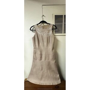 Anne Klein Womens Lined Sleeveless Dress‎ Size 4 Cream Colored